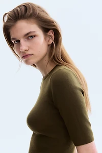 T-shirt en tricot côtelé