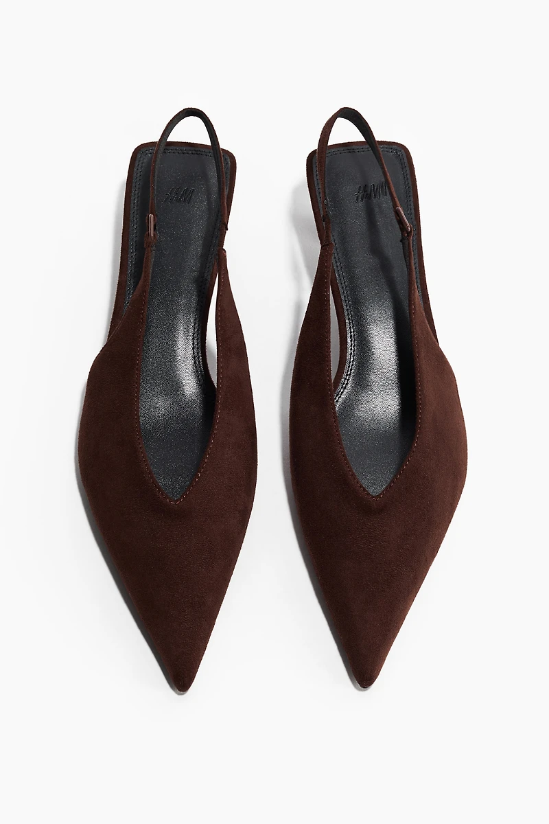 Kitten-Heeled Slingbacks