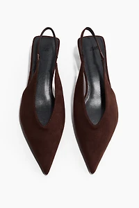 Kitten-Heeled Slingbacks