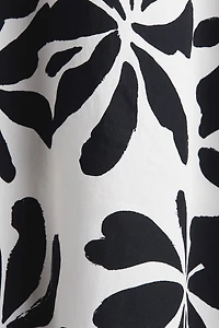 Robe épaules nues en popeline