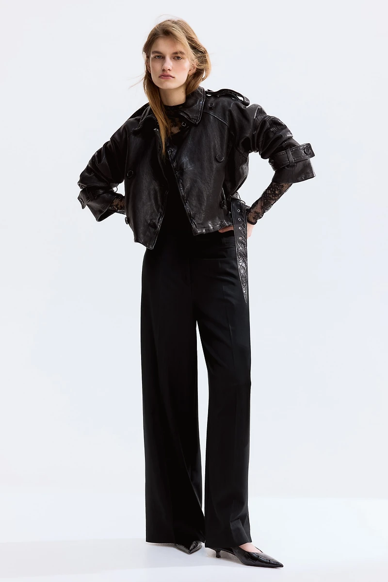 Wide-Leg Dress Pants