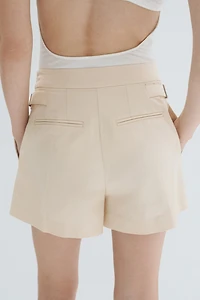 Linen-Blend Shorts