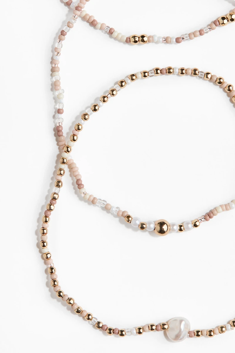 3-Pack Beaded Anklets