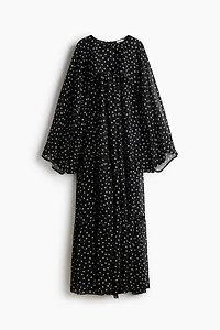 Tiered Cape-Detail Dress