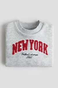 Motif-Detail Brushed-Inside Sweatshirt