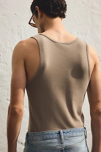Slim-Fit Ribbed Tank Top