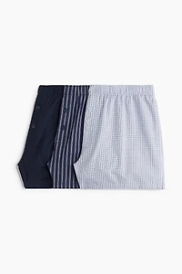 3-pack Woven Cotton Boxer Shorts