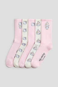 5-pack Motif-Detail Socks