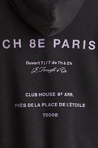 Loose-Fit Printed Hoodie