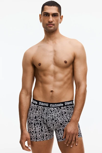 Lot de 3 caleçons boxeurs en coton à motif imprimé