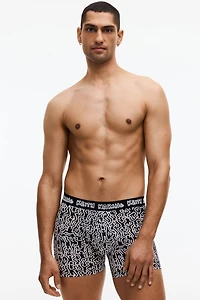 Lot de 3 caleçons boxeurs en coton à motif imprimé