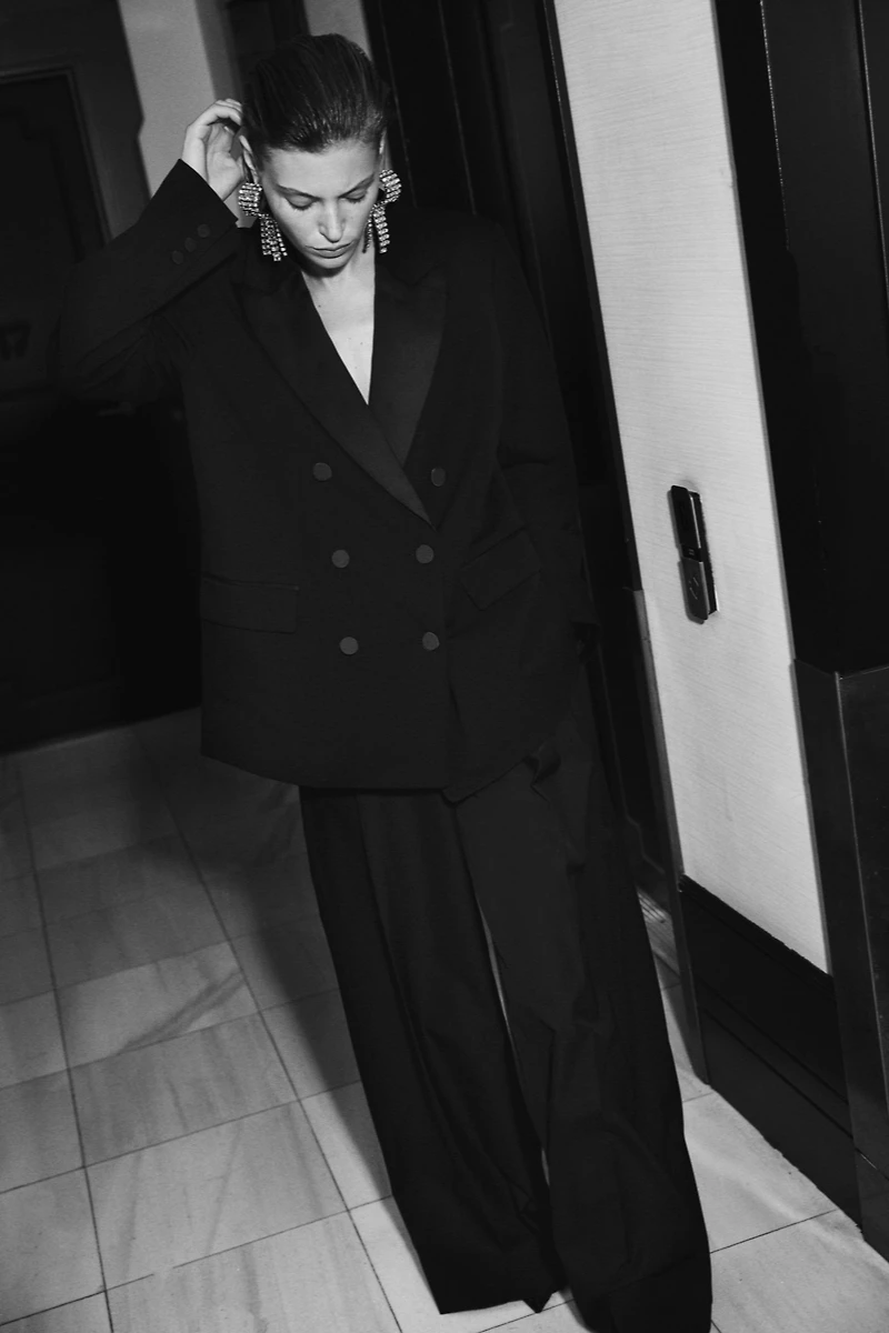 Veste de smoking à fermeture croisée