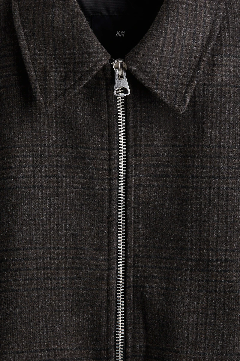 Veste-chemise feutrée classique