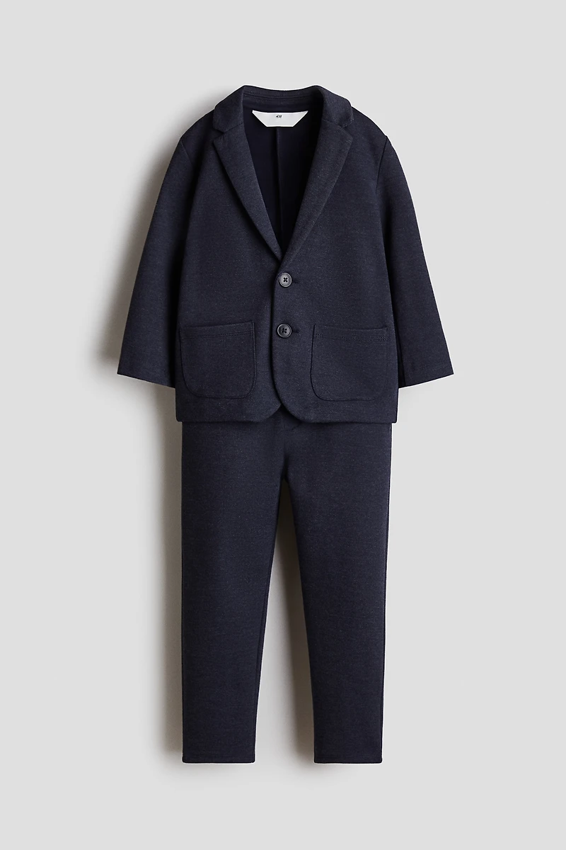 2-Piece Piqué Suit