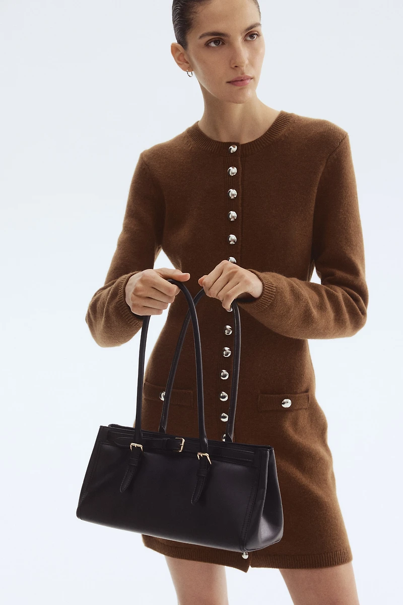 Robe en tricot boutonnée devant