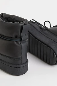 Bottines matelassées à lacets