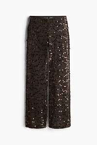 Sequined Net Pants