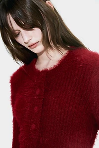 Chandail en tricot duveteux