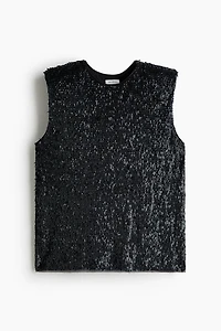 Haut à sequins avec épaulettes
