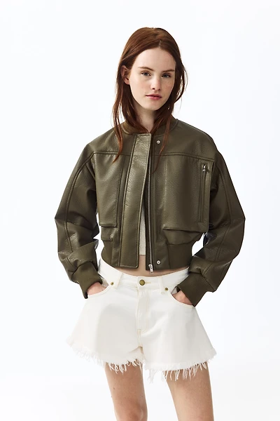 Coated Bomber Jacket