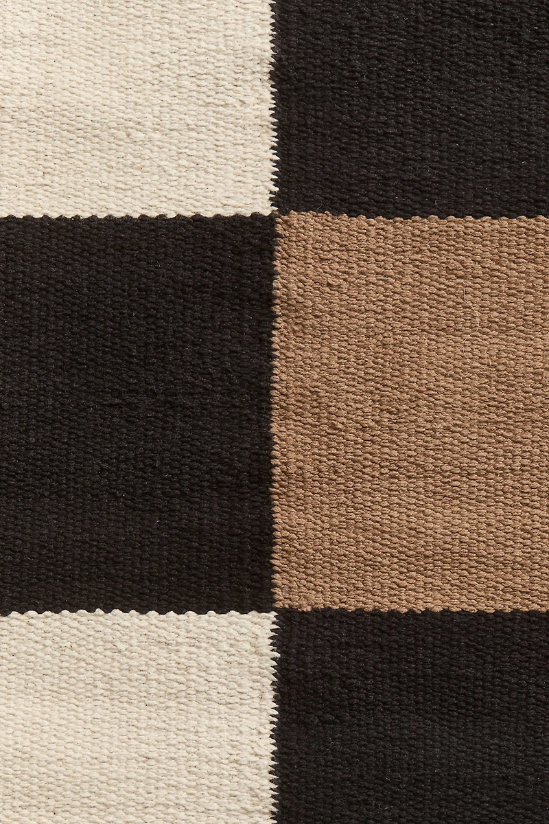 Grand tapis en coton à carreaux