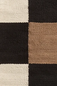 Grand tapis en coton à carreaux