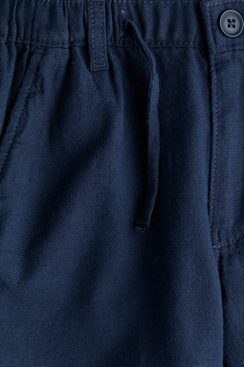 Cotton Roll-Up Pants