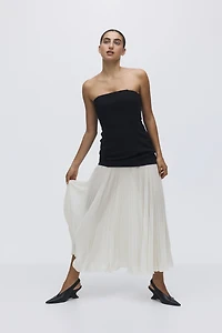 Pleated Bandeau Dress