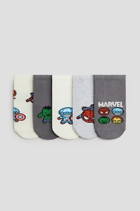 Lot de 5 paires chaussettes invisibles