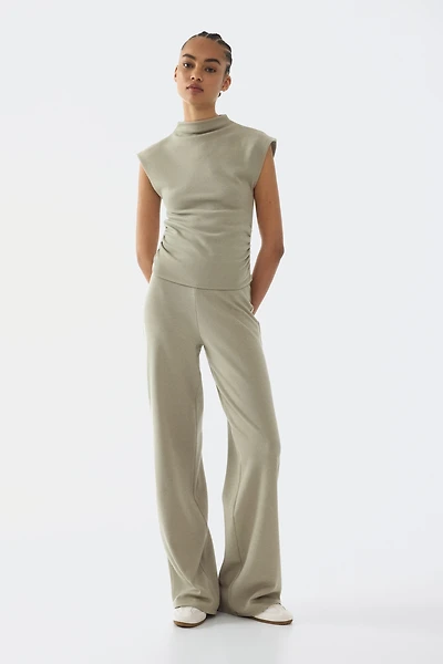 Straight-Leg Jersey Pants