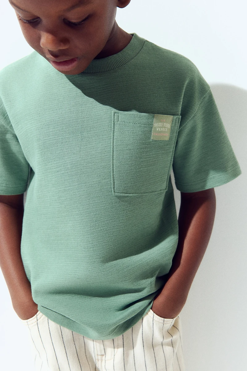 Jacquard-Jersey Cotton T-Shirt