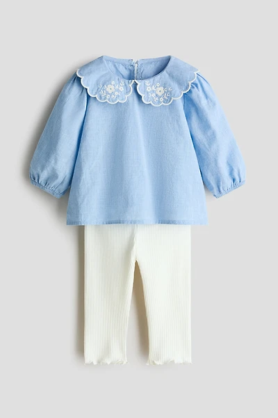 2-Piece Blouse and Leggings Set