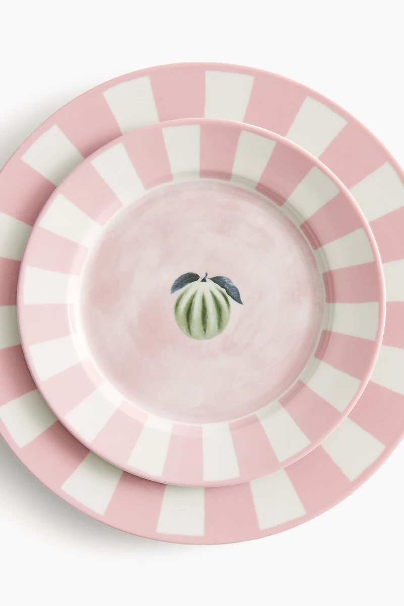 Medium-Sized Porcelain Plate with Motif