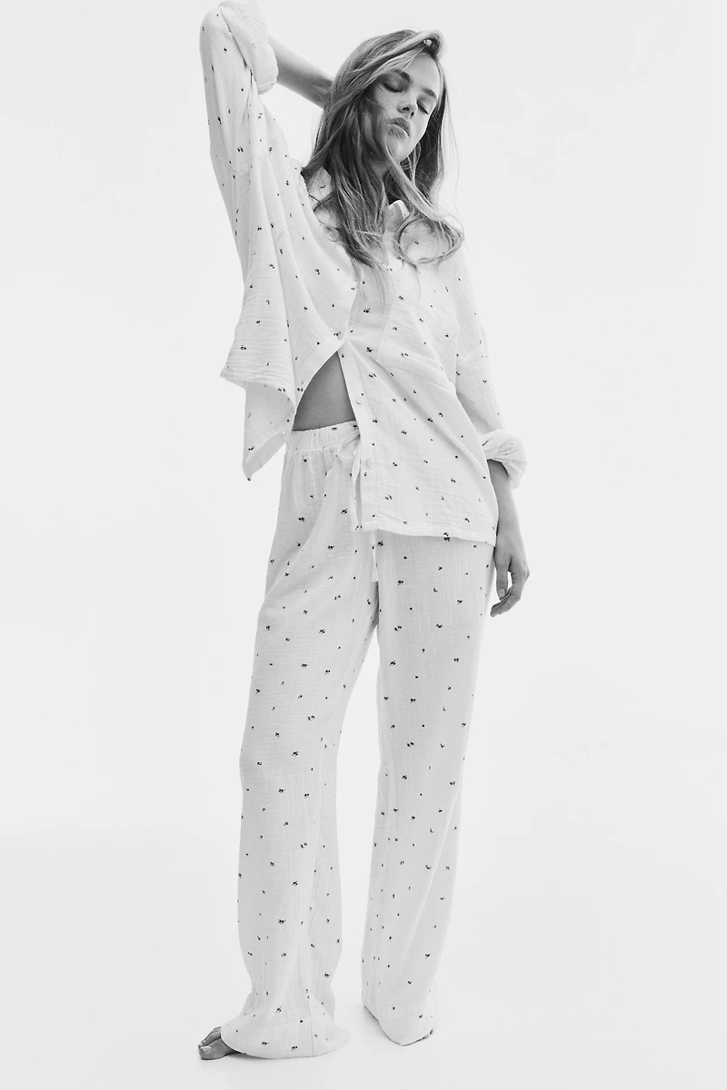 Pyjama en mousseline de coton