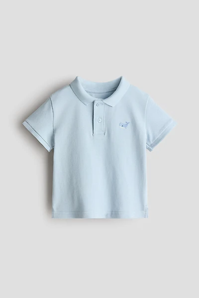 Embroidered-Detail Polo Shirt