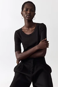 Scoop-Neck Pima Cotton T-Shirt