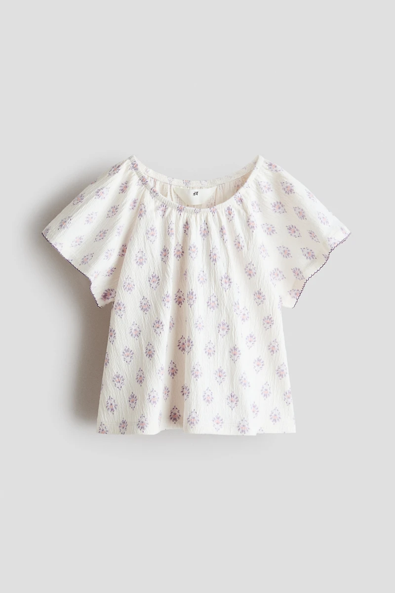 Patterned Crêpe Top