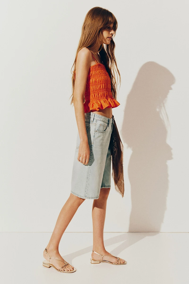 Haut en nid d'abeille à fines bretelles