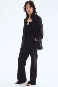 Bootcut Linen-Blend Pants