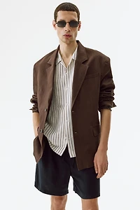 Relaxed-Fit Linen-Blend Shorts