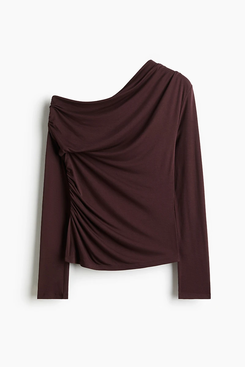 Haut asymétrique à effet drapé