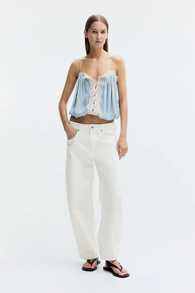 Barrel Regular Waist Ankle Jeans