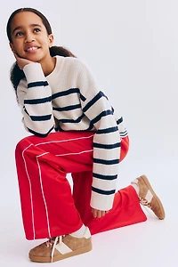 Wide-Leg Track Pants