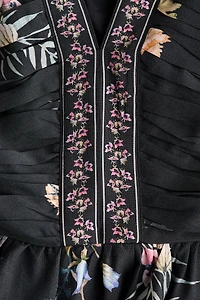 Peplum Top with Tie-Top Shoulder Straps