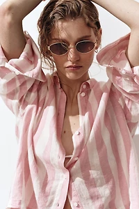 Linen-Blend Shirt