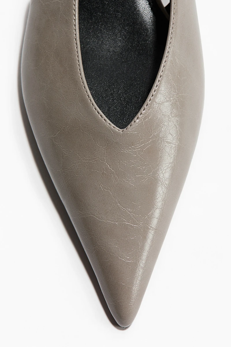 Kitten-Heeled Slingbacks