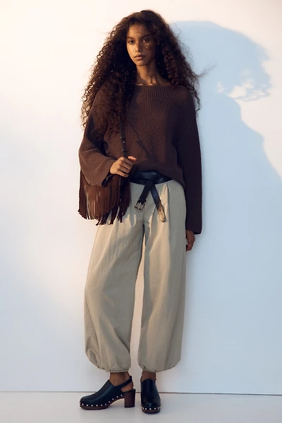 Balloon-Leg Nylon Pants