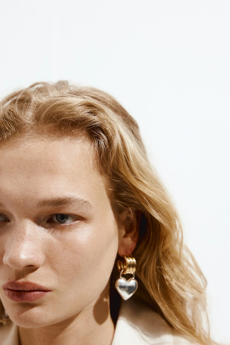 Two-Tone Pendant Earrings
