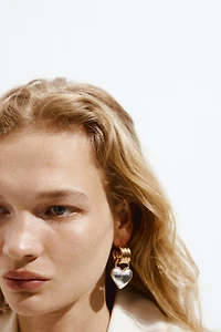 Two-Tone Pendant Earrings