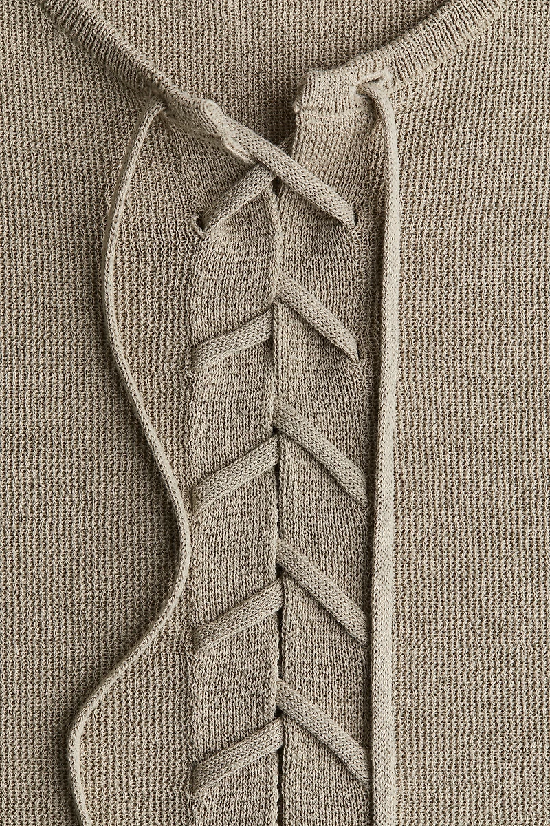 Lacing-Detail Sleeveless Top